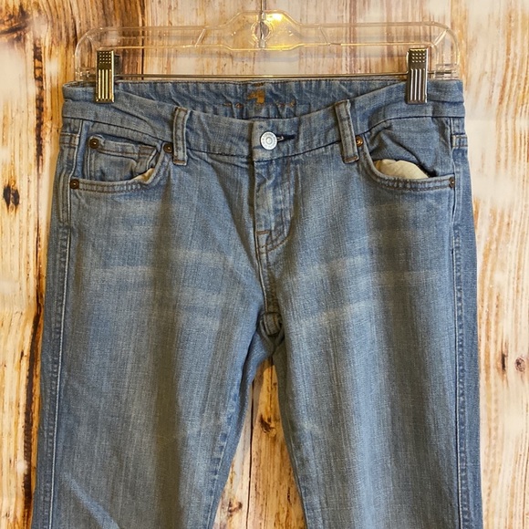 7 for All Mankind | A-Pocket Rhinestone Flared Denim Jeans size women 26 - Picture 7 of 8